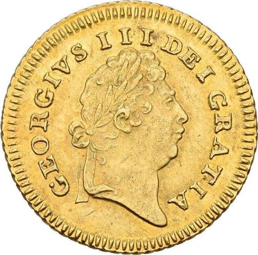 Obverse Third Guinea 1802 "First laureate head" - Gold Coin Value - United Kingdom, George III