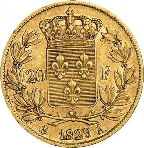 Reverse 20 Francs 1829 A "Type 1825-1830" - Gold Coin Value - France, Charles X