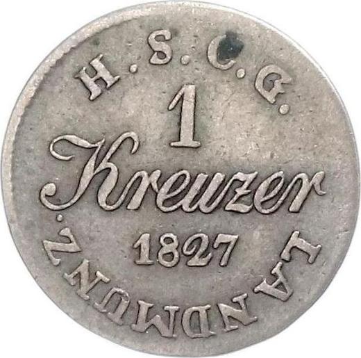Revers Kreuzer 1827 ST - Silbermünze Wert - Sachsen-Coburg und Gotha, Ernst I