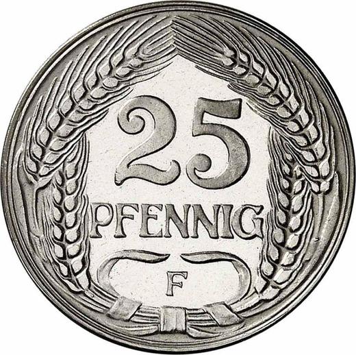 Obverse 25 Pfennig 1912 F "Type 1909-1912" - Coin Value - Germany, German Empire