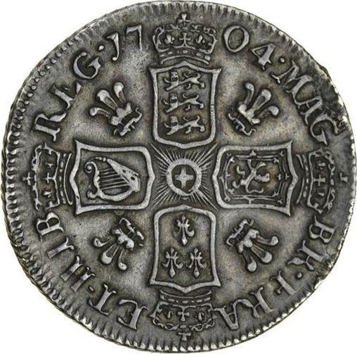 Reverse Shilling 1704 "Second draped bust" Plumes in angles - Silver Coin Value - United Kingdom, Anne