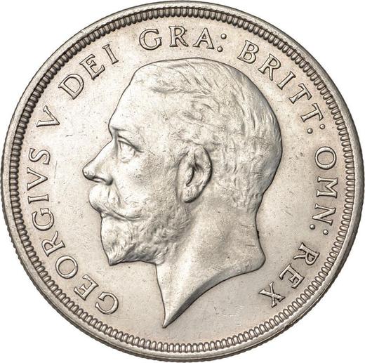 Аверс монеты - 1 крона 1933 года - цена серебряной монеты - Великобритания, Георг V