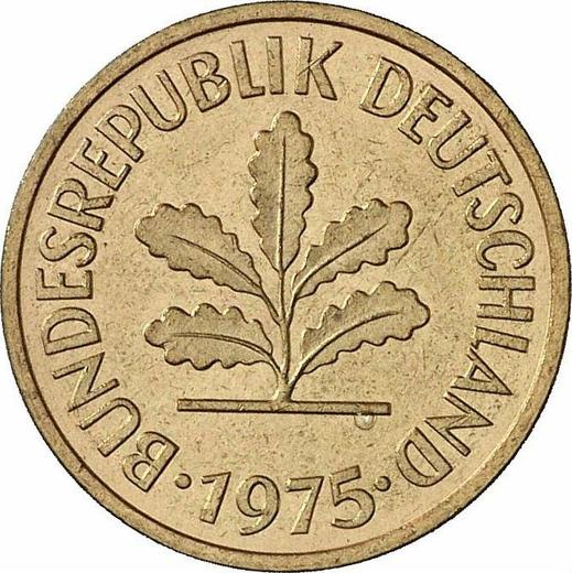 Reverse 5 Pfennig 1975 J - Coin Value - Germany, FRG