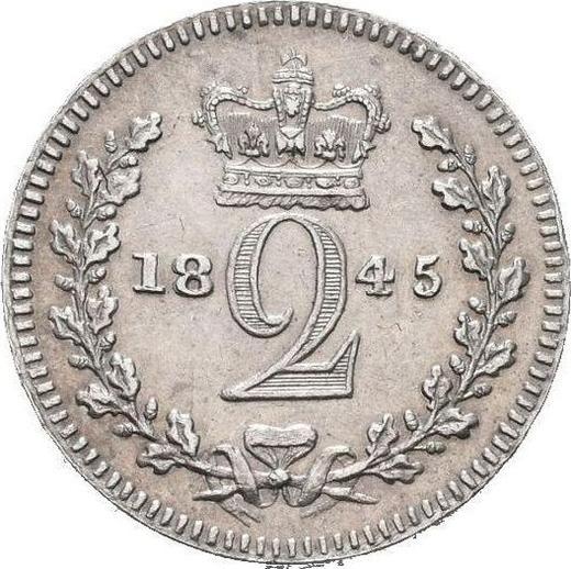 Reverse Twopence 1845 - Silver Coin Value - United Kingdom, Victoria