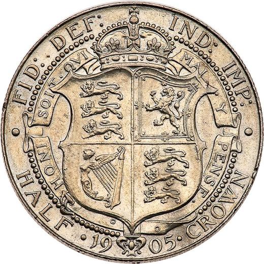 Rewers monety - 1/2 korony 1905 - cena srebrnej monety - Wielka Brytania, Edward VII
