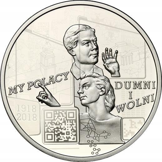 Reverse 10 Zlotych 2018 "We Poles, proud and free: 1918-2018" - Silver Coin Value - Poland, III Republic after denomination