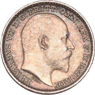 Anverso Penique 1903 "Tipo 1902-1910" - valor de la moneda de plata - Gran Bretaña, Eduardo VII