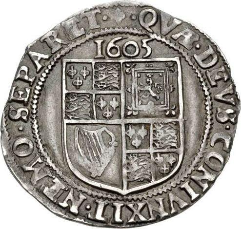 Reverse Sixpence 1605 "Third bust" - Silver Coin Value - United Kingdom, James I