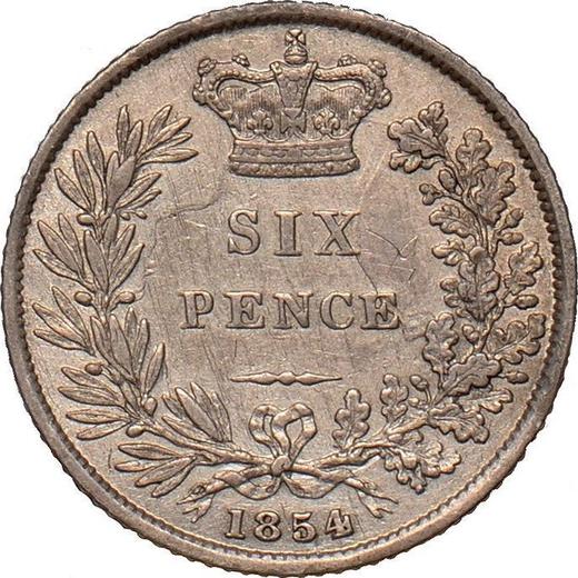 Revers 6 Pence 1854 - Silbermünze Wert - Großbritannien, Victoria