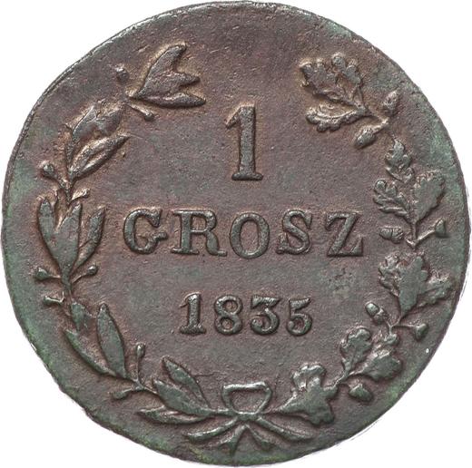 Reverse 1 Grosz 1835 MW -  Coin Value - Poland, Russian protectorate