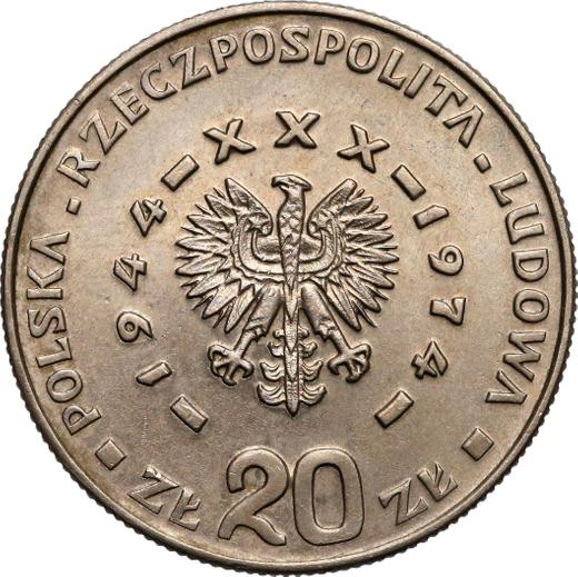 Obverse Pattern 20 Zlotych 1974 MW WK "30 years of Polish People's Republic" Copper-Nickel -  Coin Value - Poland, Peoples Republic