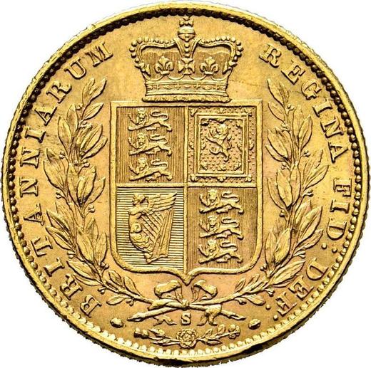 Reverse Sovereign 1871 S WW "Coat of arms" - Gold Coin Value - Australia, Victoria