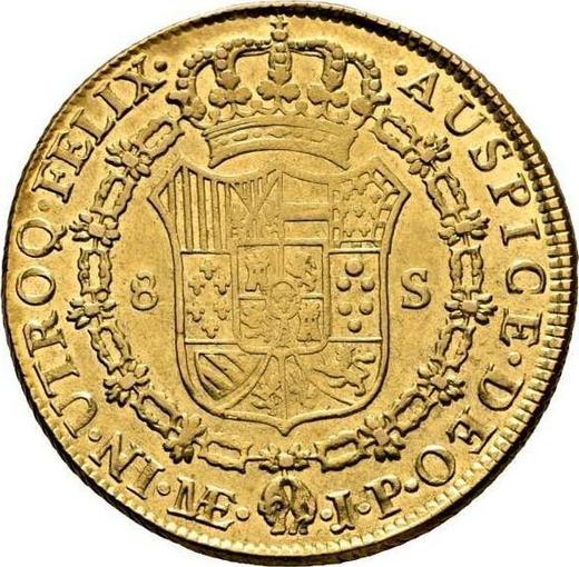 Reverse 8 Escudos 1818 JP - Gold Coin Value - Peru, Ferdinand VII