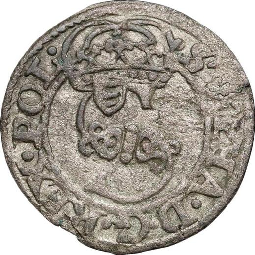 Obverse Schilling (Szelag) 1580 "Type 1580-1586" Glaubicz coat of arms (Fish) - Silver Coin Value - Poland, Stephen Bathory
