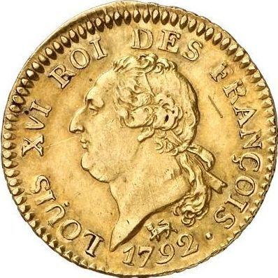 Awers monety - Louis d'or 1792 A "Typ 1792-1793" - cena złotej monety - Francja, Ludwik XVI