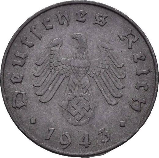 Reverse 10 Reichspfennig 1943 J "Type 1940-1945" -  Coin Value - Germany, Third Reich