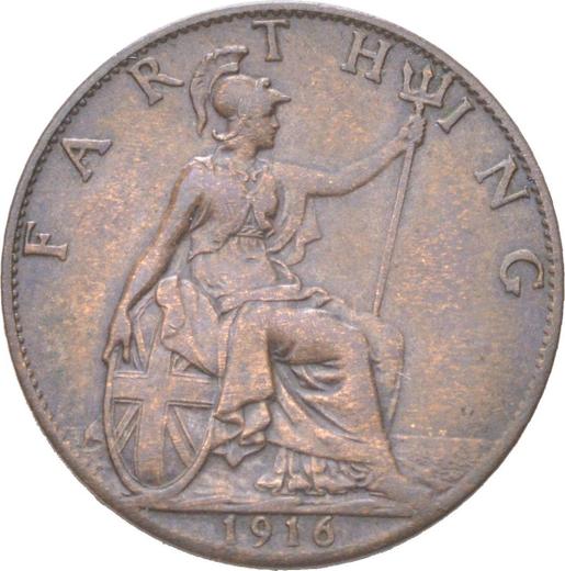 Reverse Farthing 1916 -  Coin Value - United Kingdom, George V