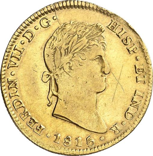 Awers monety - 4 escudo 1815 Mo HJ - cena złotej monety - Meksyk, Ferdynand VII