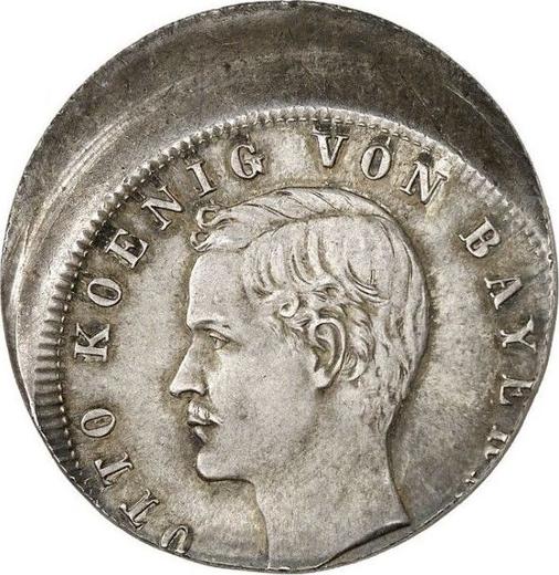 Avers 2 Mark 1901-1913 "Bayern" Dezentriert - Silbermünze Wert - Deutschland, Deutsches Kaiserreich