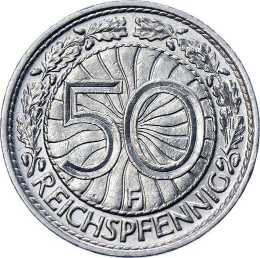 Reverse 50 Reichspfennig 1935 F -  Coin Value - Germany, Weimar Republic