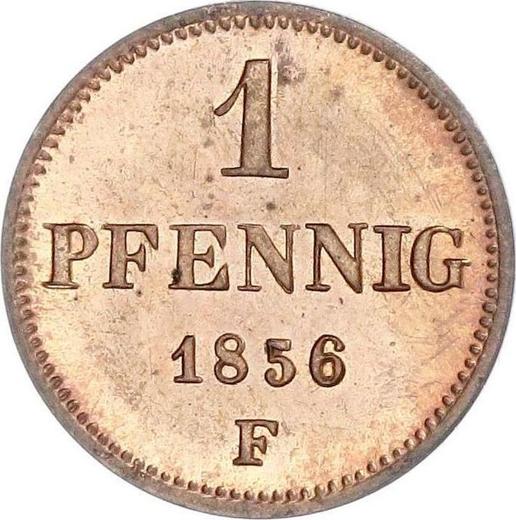 Revers 1 Pfennig 1856 F - Münze Wert - Sachsen-Albertinische, Johann