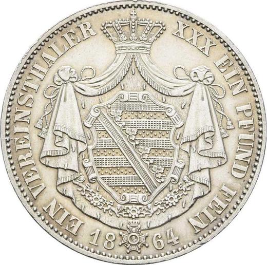 Reverse Thaler 1864 B - Silver Coin Value - Saxe-Coburg and Gotha, Ernest II