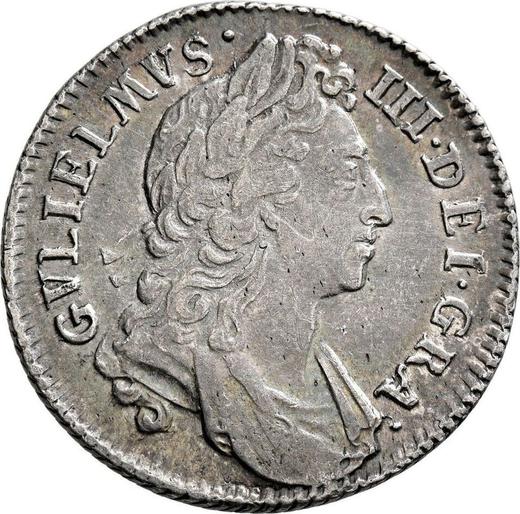 Obverse Shilling 1696 "First laureated bust" - Silver Coin Value - United Kingdom, William III