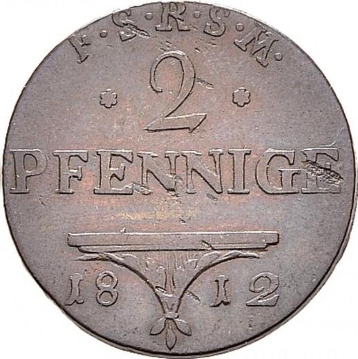 Revers 2 Pfennig 1812 - Münze Wert - Schwarzburg-Rudolstadt, Friedrich Günther