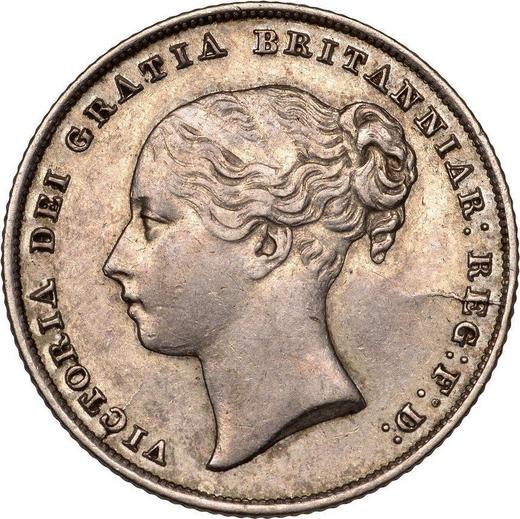 Obverse Shilling 1857 - Silver Coin Value - United Kingdom, Victoria