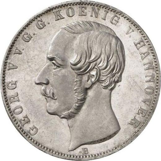 Obverse 2 Thaler 1854 B "Visit to the Mint" - Silver Coin Value - Hanover, George V