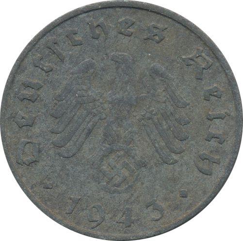 Reverse 10 Reichspfennig 1943 E "Type 1940-1945" -  Coin Value - Germany, Third Reich