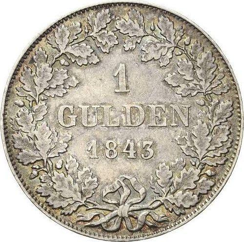 Reverse Gulden 1843 - Silver Coin Value - Frankfurt am Main, Free City