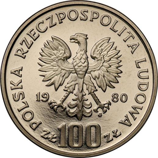 Avers Probe 100 Zlotych 1980 MW "Olympia Moskau 1980" Nickel - Münze Wert - Polen, Volksrepublik Polen