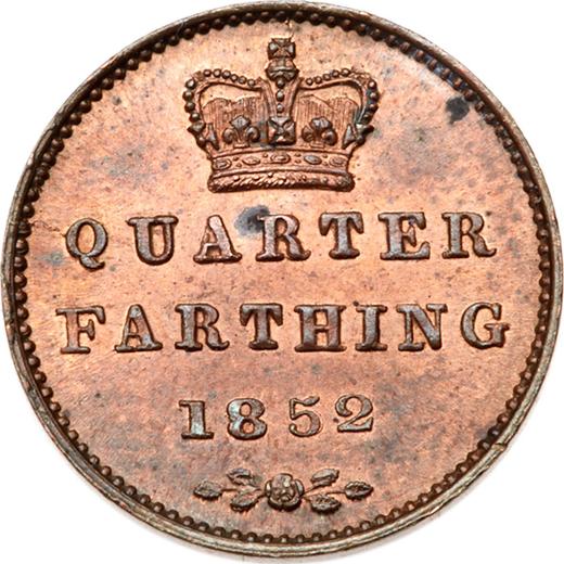 Reverse Quarter Farthing 1852 -  Coin Value - United Kingdom, Victoria