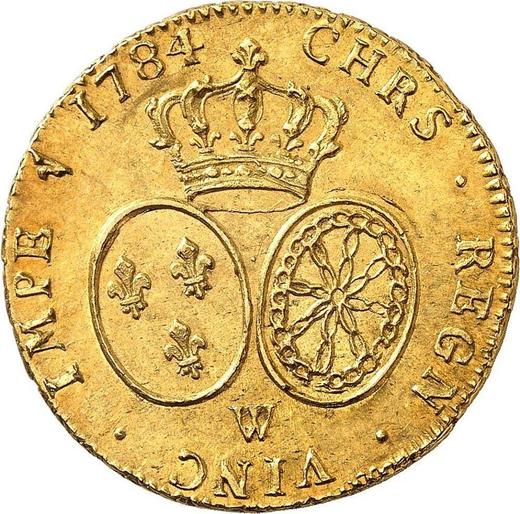 Reverse Double Louis d'Or 1784 W - Gold Coin Value - France, Louis XVI