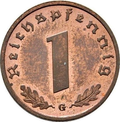 Awers monety - 1 reichspfennig 1936 G "Typ 1936-1940" - cena  monety - Niemcy, III Rzesza