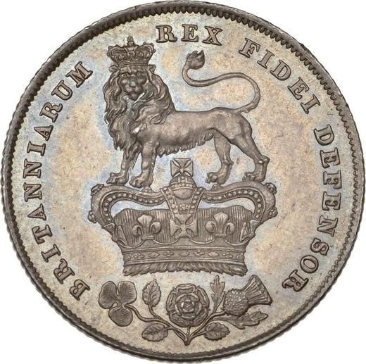 Revers 1 Schilling 1829 - Silbermünze Wert - Großbritannien, Georg IV