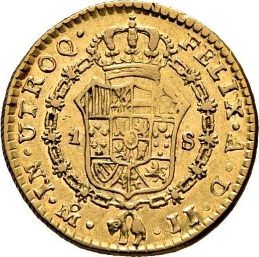 Reverse 1 Escudo 1819 Mo JJ - Gold Coin Value - Mexico, Ferdinand VII