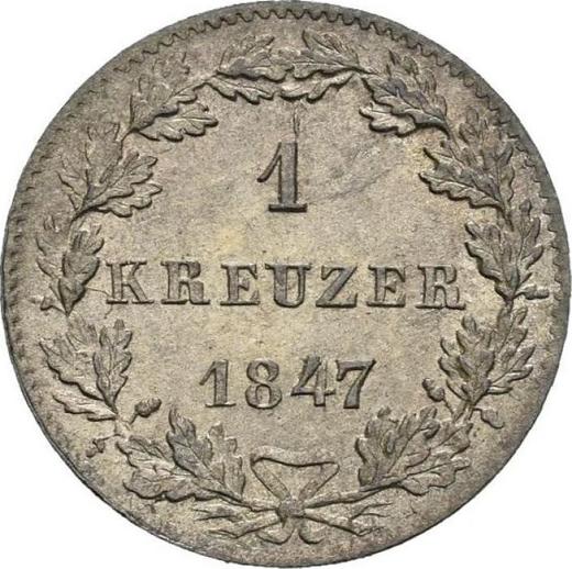 Reverse Kreuzer 1847 - Silver Coin Value - Frankfurt am Main, Free City