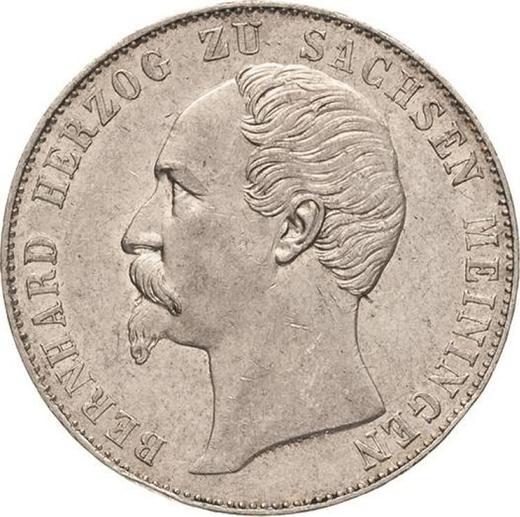 Anverso Tálero 1862 - valor de la moneda de plata - Sajonia-Meiningen, Bernardo II