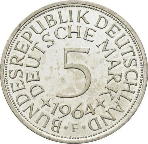 Avers 5 Mark 1964 F - Silbermünze Wert - Deutschland, BRD