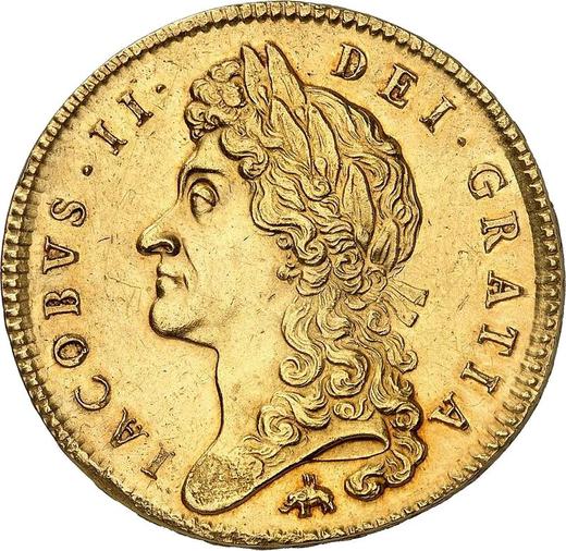 Avers 5 Guinee 1687 Elefant und Schloss - Goldmünze Wert - Großbritannien, Jakob II