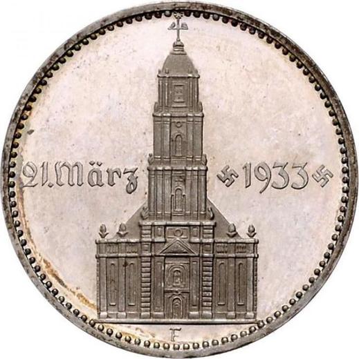 Avers 2 Reichsmark 1934 F "Garnisonkirche mit Datum" - Silbermünze Wert - Deutschland, Drittes Reich