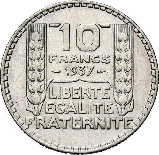 Reverse 10 Francs 1937 "Type 1929-1939" - Silver Coin Value - France, Third Republic