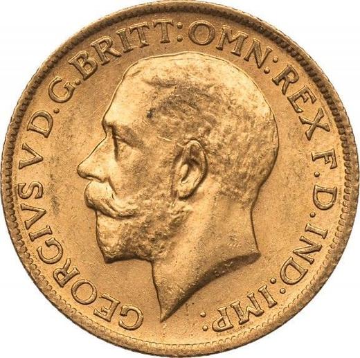 Awers monety - 1 suweren 1924 S - cena złotej monety - Australia, Jerzy V