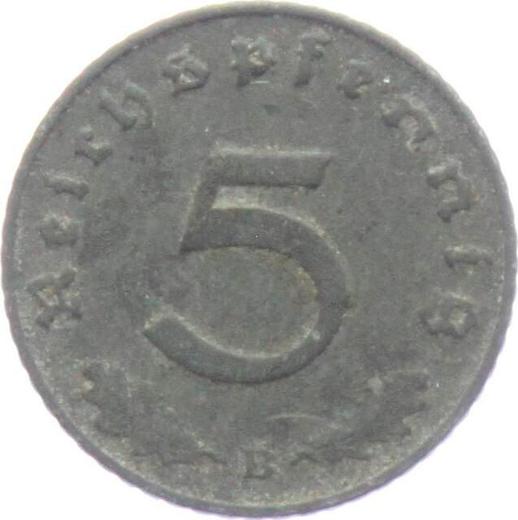 Anverso 5 Reichspfennigs 1940 B "Tipo 1940-1944" - valor de la moneda  - Alemania, Alemania nazi