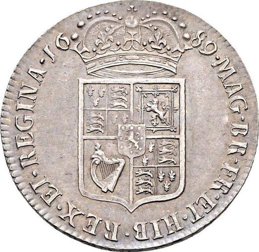 Reverse Halfcrown 1689 "Second Shield" - Silver Coin Value - United Kingdom, William III and Mary II
