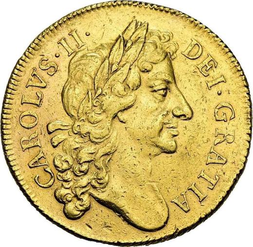 Obverse Two guinea 1684 "Second laureate bust" - Gold Coin Value - United Kingdom, Charles II