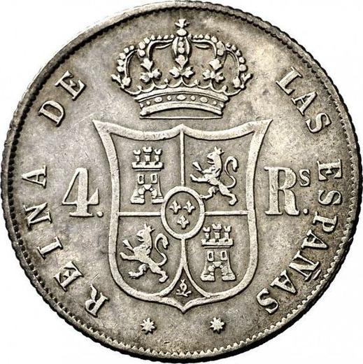 Reverse 4 Reales 1859 8-pointed star - Silver Coin Value - Spain, Isabella II