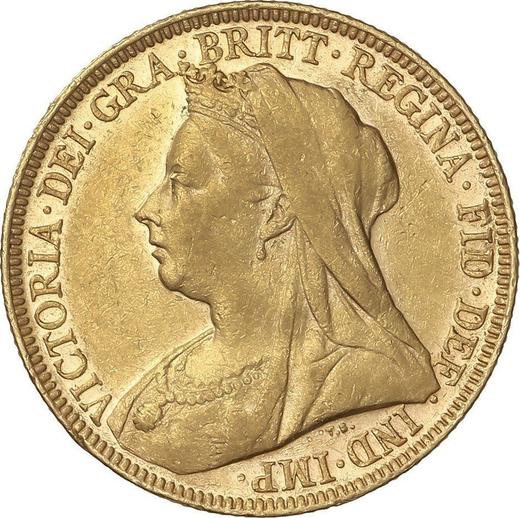 Obverse Sovereign 1895 TB - Gold Coin Value - United Kingdom, Victoria